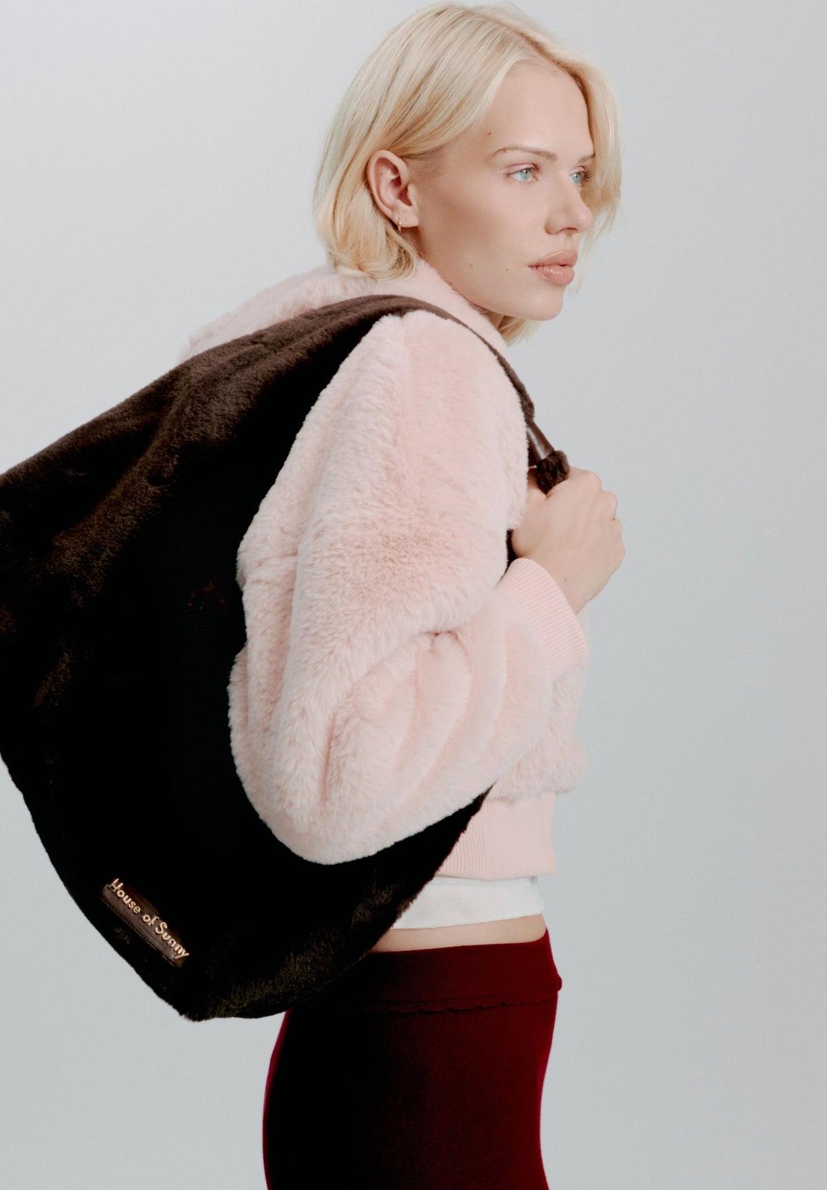 PINK TEDDY ZIP HOODIE