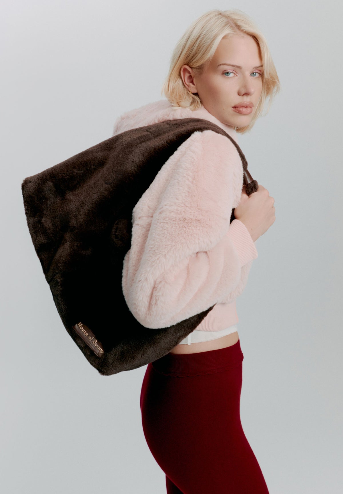 PINK TEDDY ZIP HOODIE